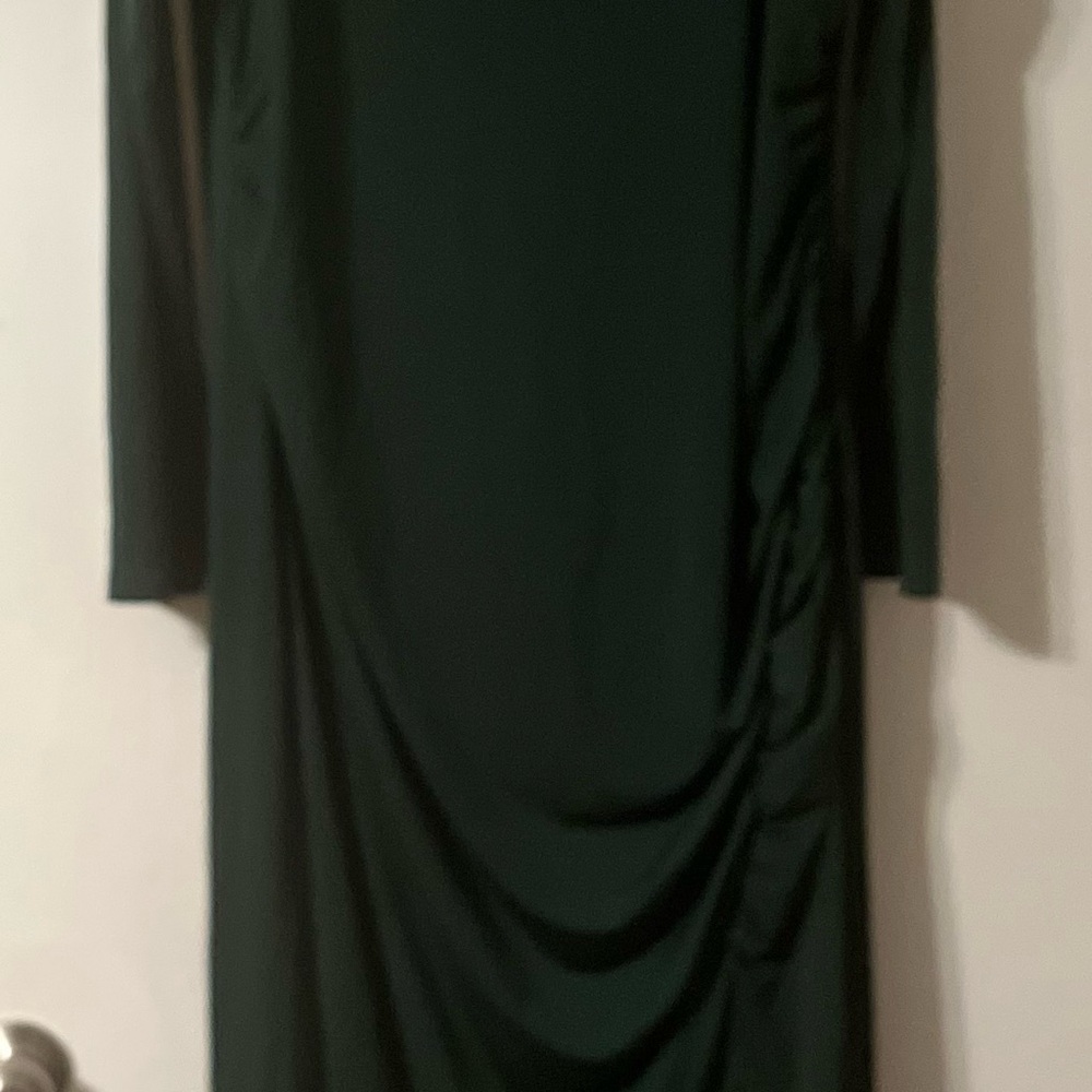 Fashion Nova Dark Green Long Sleeve Dress